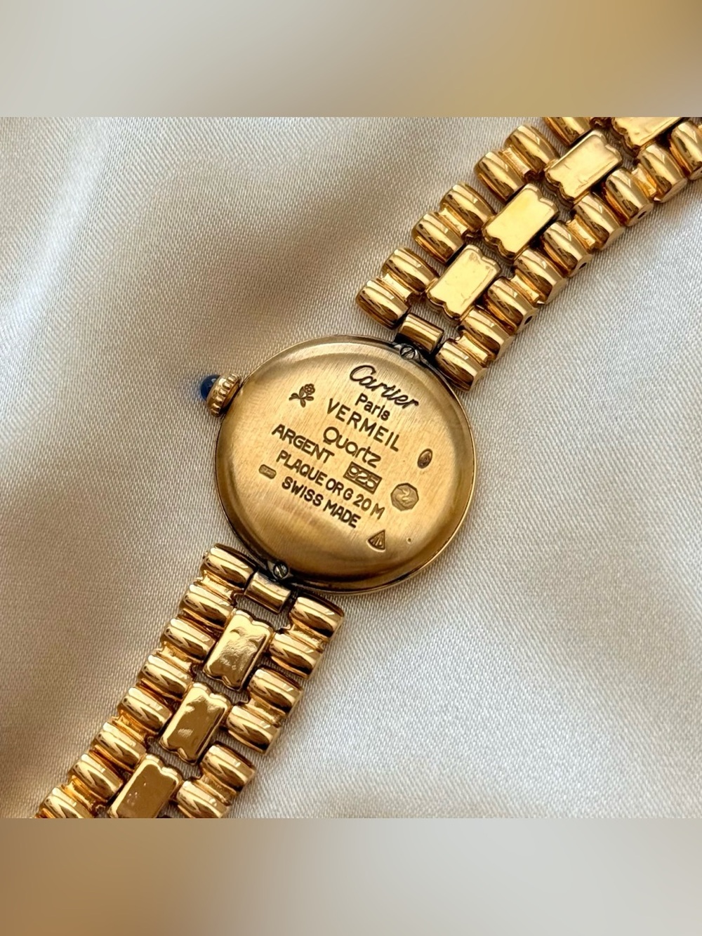 AUTHENTIC VINTAGE CARTIER GOLD WATCH - WITH BOX - Picture 8 of 8